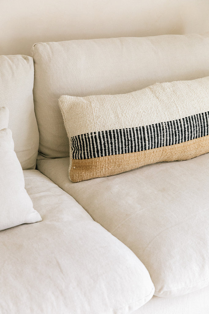 Paloma XL Lumbar Cushion | Natural & Sand & Black