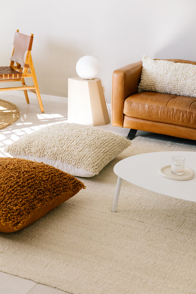 Textural Floor Cushion | Natural