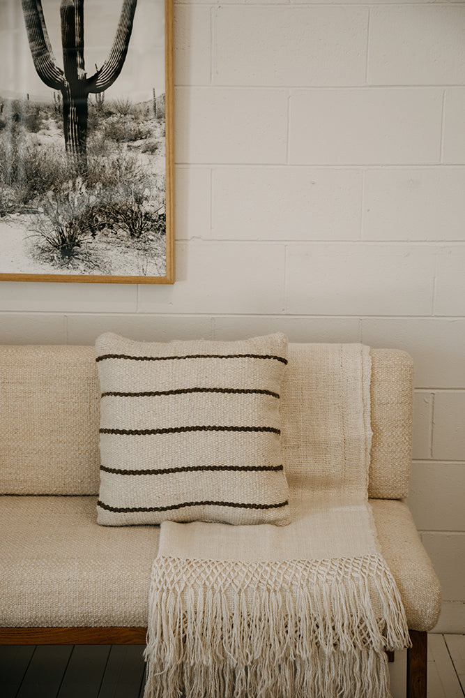 Abril Cushion | Natural & Walnut