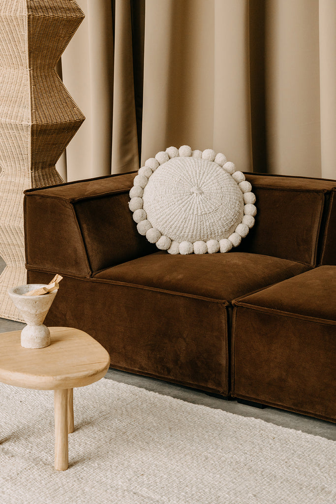 Classica Pom Pom Cushion Large | Natural