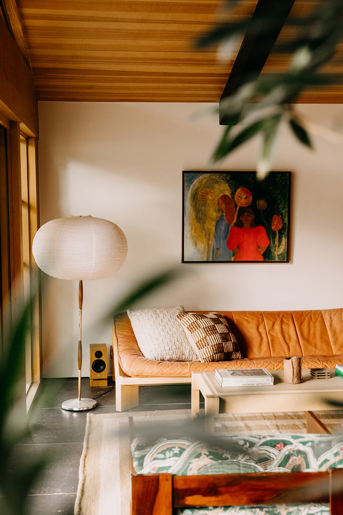 Lara Cushion | Sand & Rust