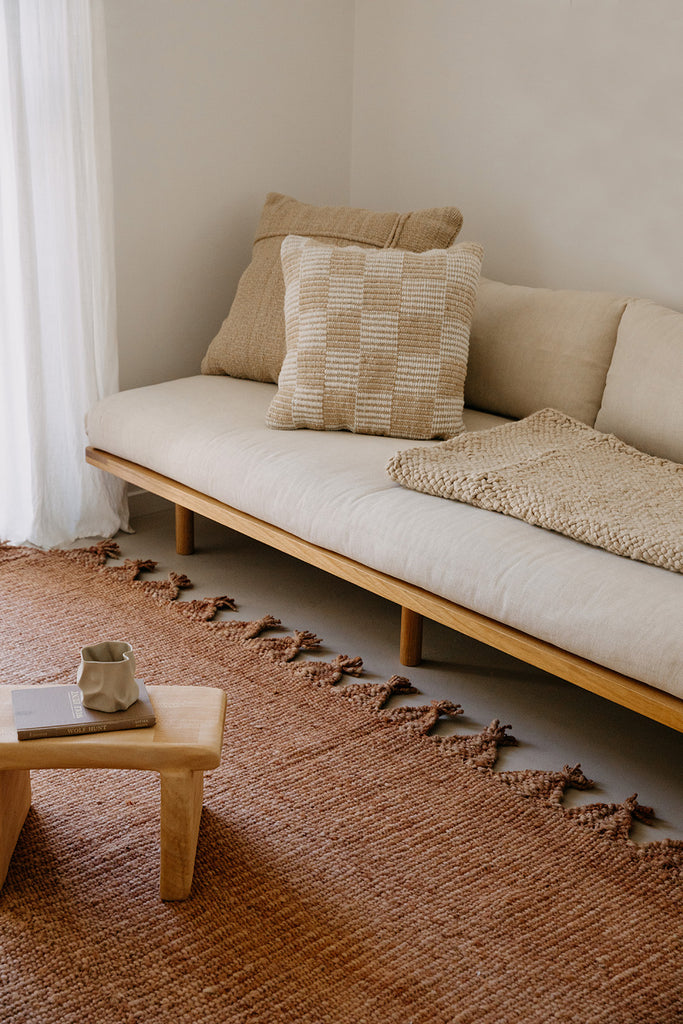 Lara Cushion | Sand & Natural