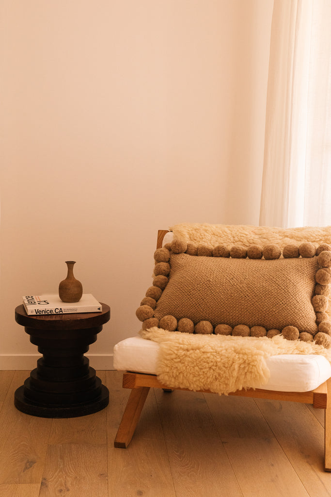 Classica XL Lumbar Pom Pom Cushion #2 | Sand