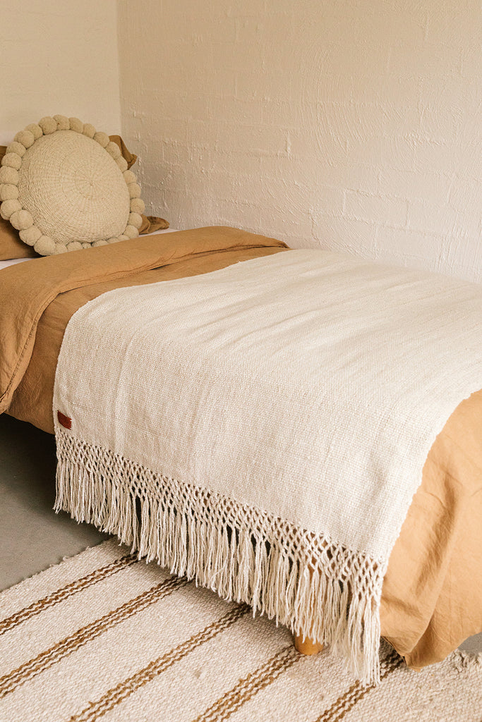 Puna Llama Throw | Natural White