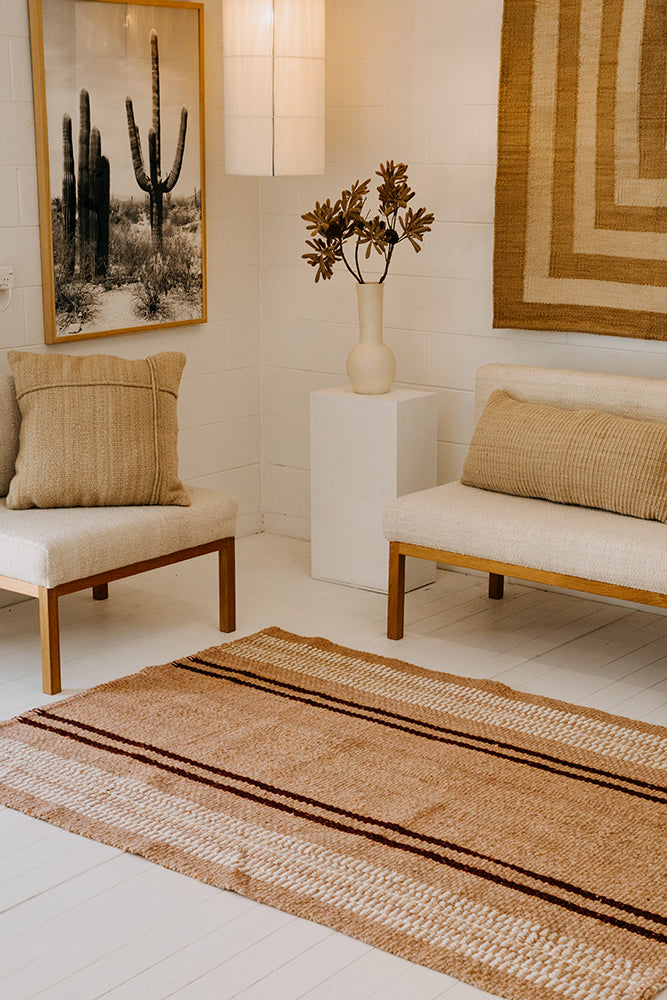 Beatriz | Dusty Peach, Burgundy & Natural