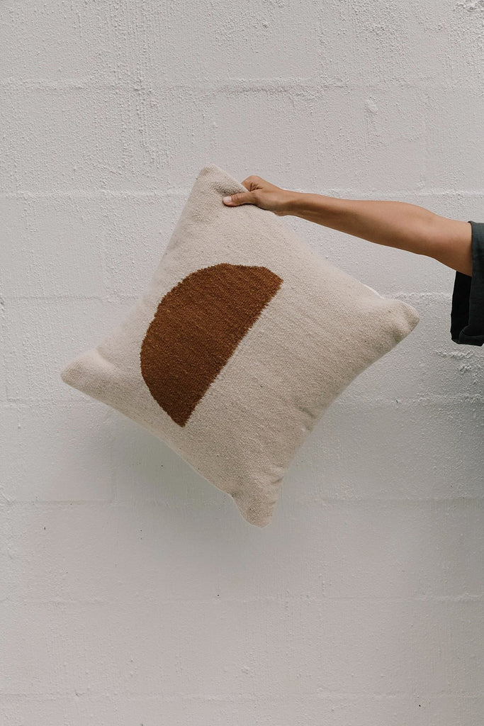 Eclipse Cushion #2 | Medialuna Latte & Sand