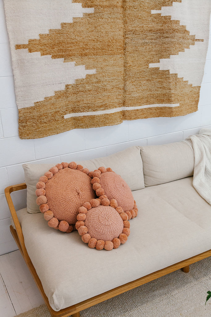 Monte Pom Pom Cushion #1 Medium | Desert Rose