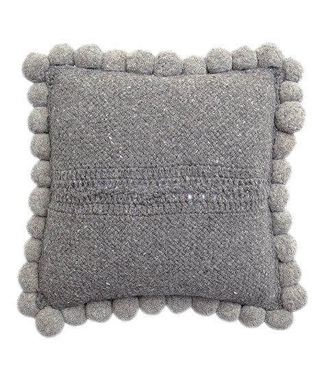 Monte Pom Pom Cushion #2 Large | Grey