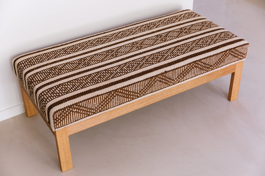 Pampa Suncho Ottoman Bench | Coffee