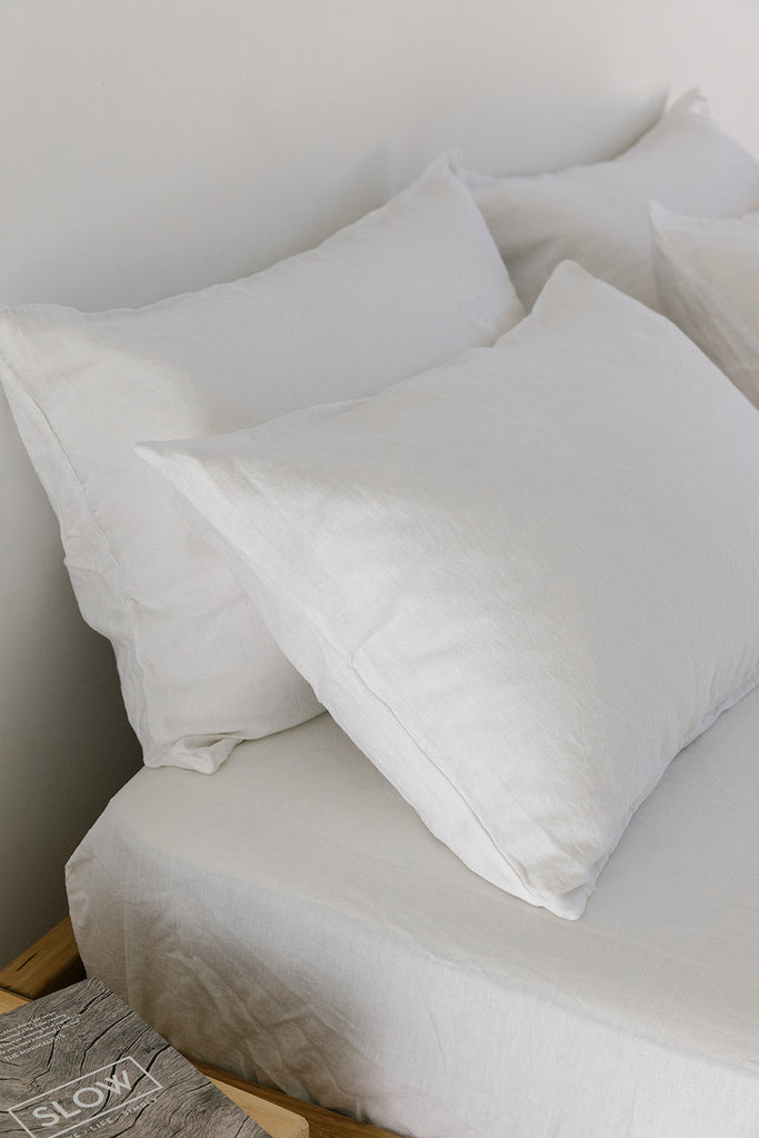 Linen Fitted Sheet | White